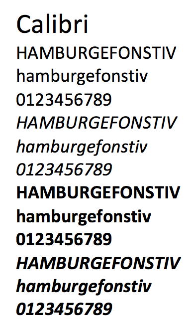 calibri font for mac
